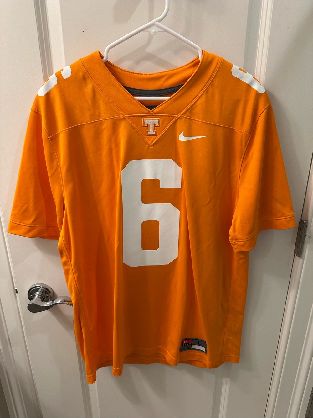 Nike Orange Men's Number 6 Football Jersey